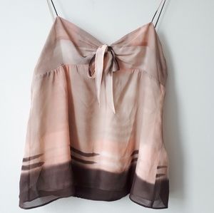 Theory Silk Camisole Tan/Cream/Blush